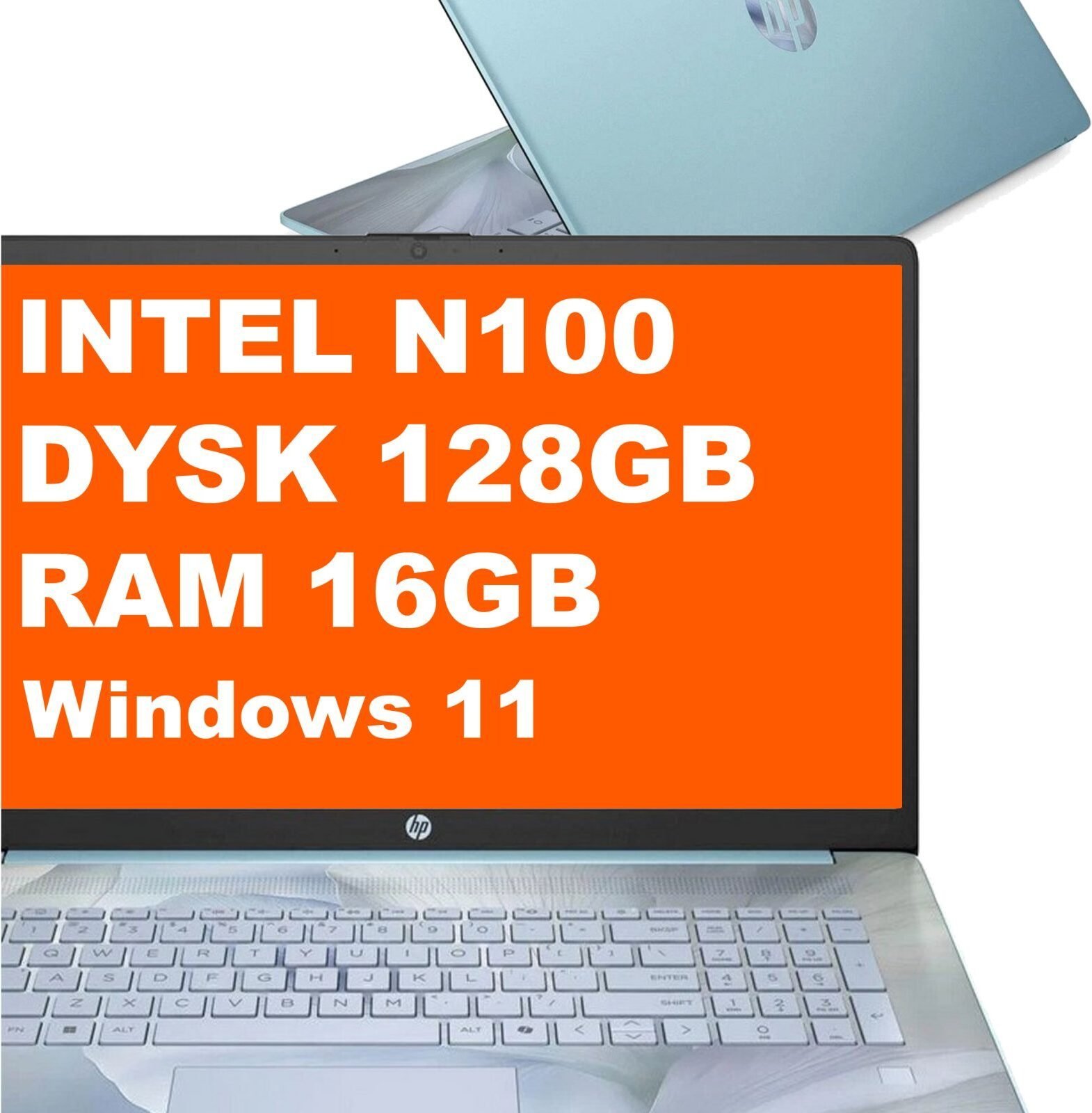 HP 17-cn3145ds / BK1C4UA / Intel N100 / 16GB / 128GB UFS / Intel UHD / HD+ / Dotyk / Win 11 / Niebieski