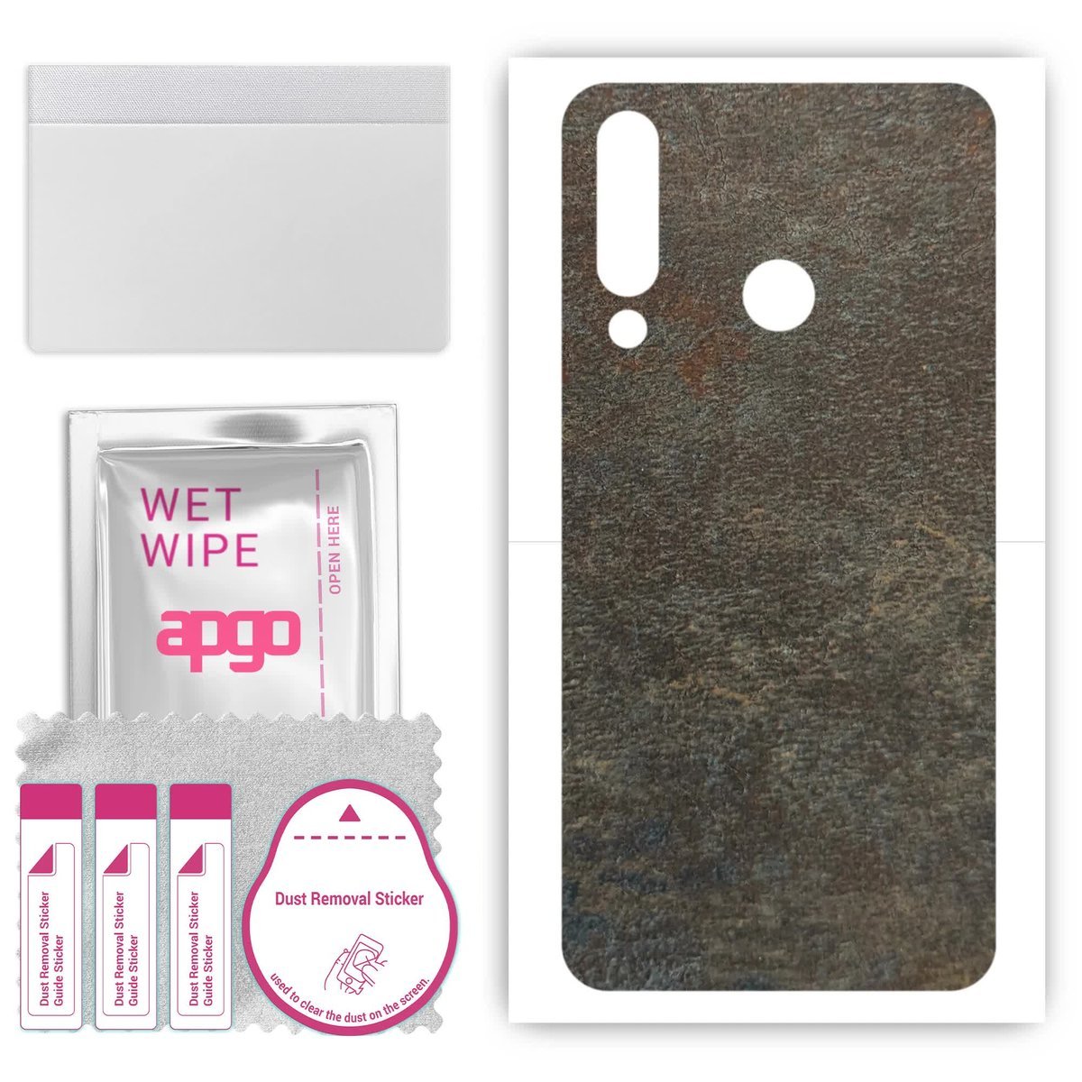 Folia naklejka skórka strukturalna na TYŁ do LG W30 Pro - Kamień Księżycowy - apgo SKINS