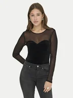 Bluzki damskie - ONLY Bluzka Smooth 15360668 Czarny Slim Fit - miniaturka - grafika 1