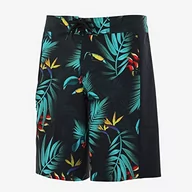 Spodenki damskie - OXBOW Szorty kąpielowe z nadrukiem Toucan Boardshort Stretch P1BARISTA Czarne - miniaturka - grafika 1