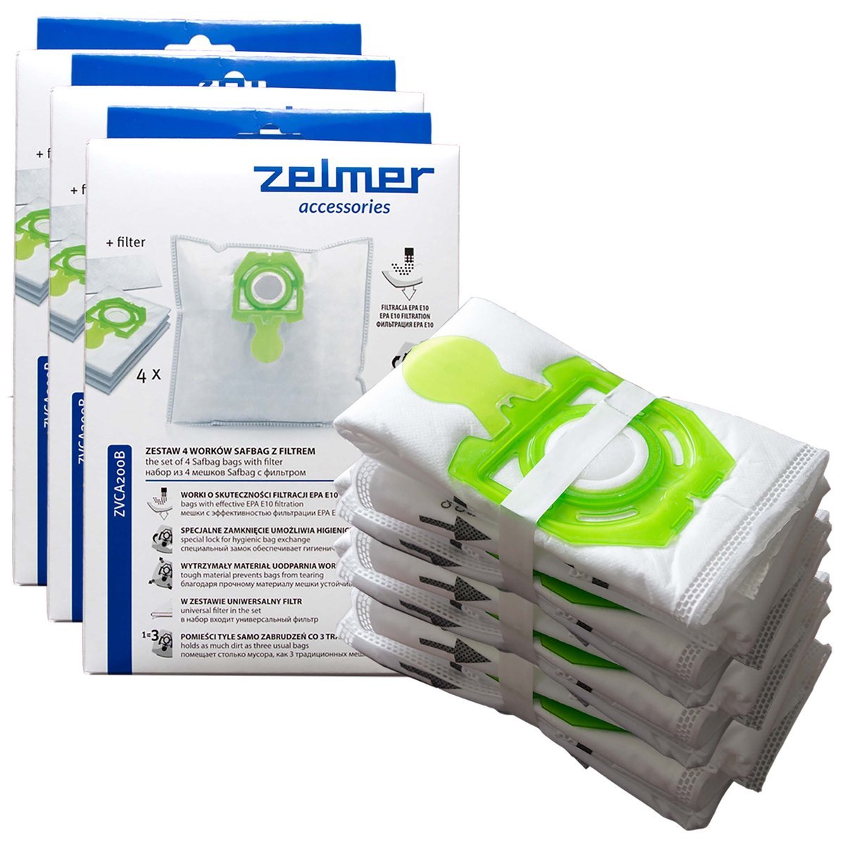 Worki do odkurzacza Zelmer Sirius Orion ZVCA200B 12 Szt. + 3 Filtry