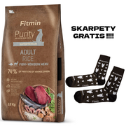 Sucha karma dla psów - FITMIN Purity Adult Fish, Venison & rice 12kg + SKARPETY GRATIS !!! - miniaturka - grafika 1