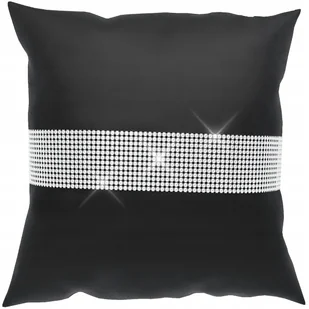 Poszewka na poduszkę welurowa 50x50 z cyrkoniami jasiek do spania poszewki - Poszewki na poduszki - miniaturka - grafika 1