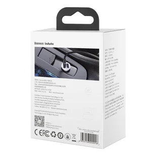 Baseus Grain Pro ładowarka samochodowa 2x USB 4,8 A biały (CCALLP-02) - Ładowarki samochodowe - miniaturka - grafika 6