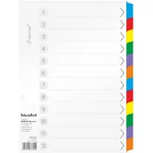 Przekładki do segregatorów - BIURFOL Przekładki kartonowe A4 12k kolorowe Biurfol - miniaturka - grafika 1