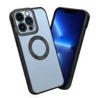Etui i futerały do telefonów - Etui Do Apple iPhone 13 PRO Pokrowiec w Przezroczysty - Czarny Etui Chrom Obudowa Case Cover Ochronny Cadorabo - miniaturka - grafika 1