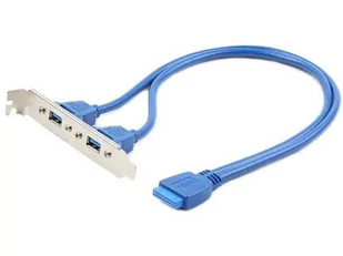 Gembird Přídavné porty pro MB, záslepka 2x USB 3.0 bracket (CC-USB3-RECEPTACLE) - Kable komputerowe i do monitorów - miniaturka - grafika 1