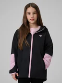 Kurtki i płaszcze dla dziewczynek - 4F Kurtka membrana 5000 dziewczęca - czarna 164 (13-14 lat) - miniaturka - grafika 1