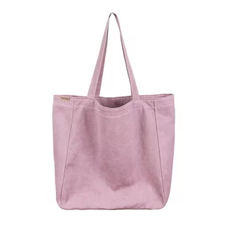 Torebki damskie - hairoo Lazy bag torba różowa na zamek / vegan / eco - grafika 1