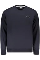 Bluzy męskie - PEPE JEANS MĘSKA NIEBIESKA BLUZA Z ROZPIĘCIEM - Pepe Jeans - miniaturka - grafika 1