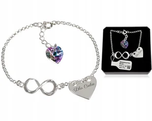 Bransoletka z kr. Swarovski Infinity Serce GRAWER - Bransoletki - miniaturka - grafika 1