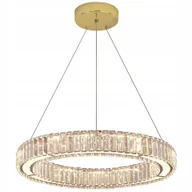 Lampy sufitowe - Lampa wisząca Toolight Złota Kryształowa Glamour Żyrandol Led - miniaturka - grafika 1
