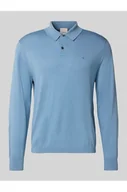 Swetry męskie - Sweter z dzianiny z kołnierzykiem polo - CK Calvin Klein - miniaturka - grafika 1