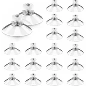 Zawiasy, okucia i inne akcesoria - Opakowanie 20 szt. przyssawek z gwintem M5 i nakrętką radełkowaną, przyssawka z gwintem przezroczystym Ø 40 mm, przyssawka do szkła bez wiercenia - miniaturka - grafika 1