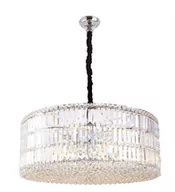 Lampy sufitowe - Maxlight LAMPA wisząca PUCCINI P0268 kryształowa OPRAWA okrągły zwis glamour crystal przezroczysty P0268 - miniaturka - grafika 1