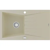 Zlewozmywaki - Mexen Cesar zlewozmywak granitowy 1-komorowy z ociekaczem 775 x 470 mm, beżowy - 6514771010-69 - miniaturka - grafika 1