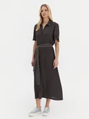 Sukienki - Roxy Sukienka koszulowa Island Escape Solid ERJWD03884 Szary Regular Fit - miniaturka - grafika 1