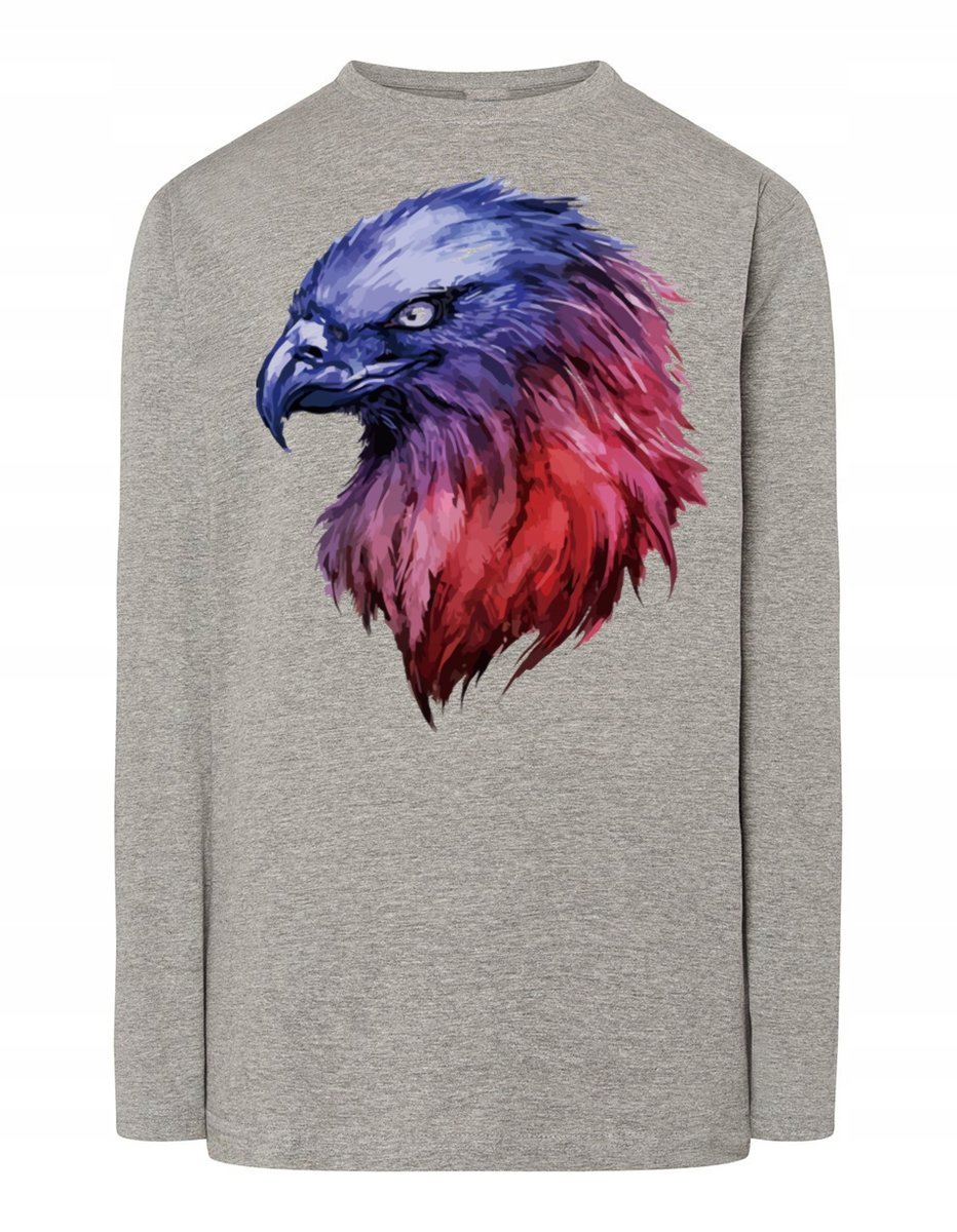 Longsleeve męski nadruk głowa ORZEŁ r.XS