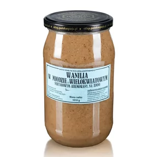 WANILIA W MIODZIE WIELOKWIATOWYM 1010g, pyszny, słodki, nierozgrzewany, 100 lat tradycji, zdrowy - Miód - miniaturka - grafika 1