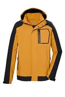 Kurtki męskie - killtec Męska kurtka funkcyjna wodoszczelna/kurtka outdoorowa z odpinanym kapturem KOS 54 MN JCKT, wypalana żółta, S, 42816-000 - miniaturka - grafika 1