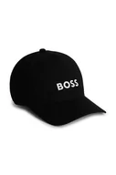Czapki dla dzieci - BOSS czapka z daszkiem bawełniana dziecięca kolor czarny z nadrukiem - Boss - miniaturka - grafika 1
