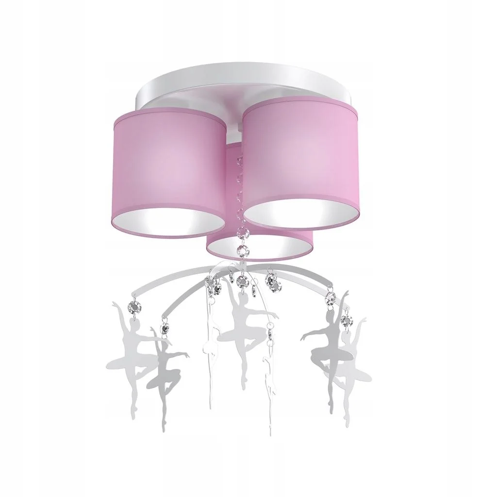 Lampa dla dzieci Baletnica 3xE27 różowy Milagro