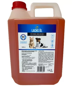 LAB V Olej z łososia dla psów i kotów 2x5000ml (10L) - Suplementy i witaminy dla psów - miniaturka - grafika 2