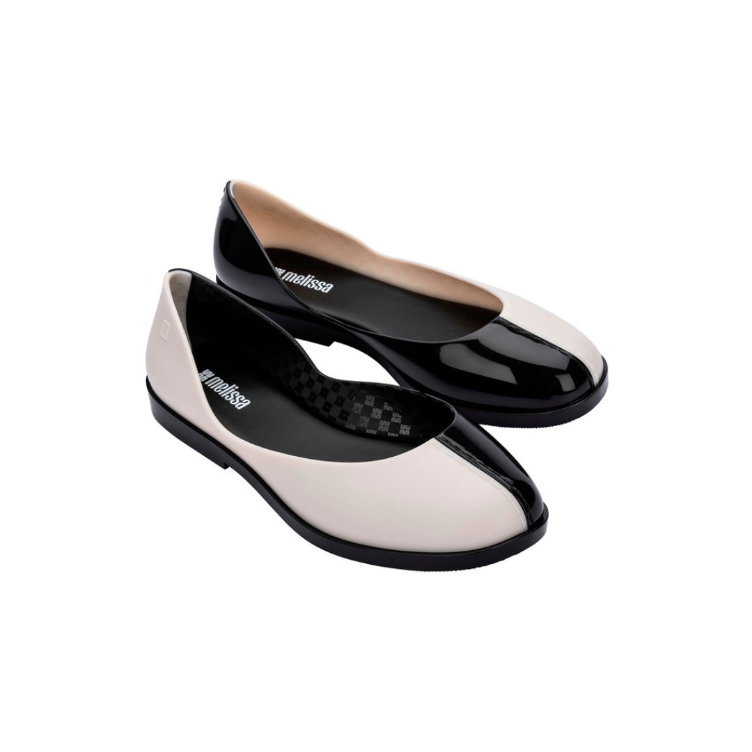 Melissa Switch Ad Black/ White Baleriny Damskie Czarno-Białe 38