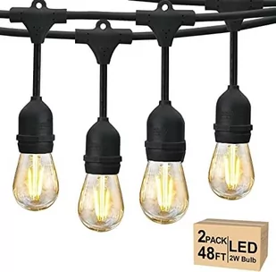 Svater Łańcuch Świetlny Led Do Użytku Na Zewnątrz, 30 M, S14, Ciepła Biel, 2700 K, Klasa Wodoszczelności Ip65, 30 X 2 W, E27, Szkło, Do Ogrodu, Kuch.. - Oświetlenie świąteczne - miniaturka - grafika 1