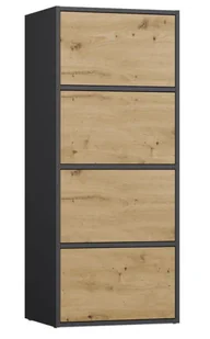 Nowoczesny regał zamykany antracyt + dąb artisan C2-L55 - Regały - miniaturka - grafika 1