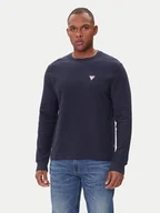 Koszulki męskie - Guess Jeans Longsleeve M4BI77 KCII1 Granatowy Regular Fit - miniaturka - grafika 1
