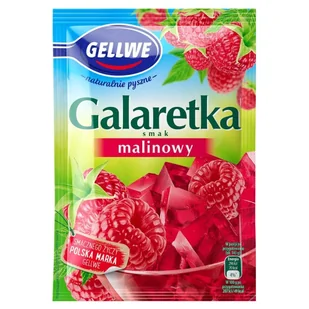 Gellwe Galaretka smak malinowy 72 g - Galaretki - miniaturka - grafika 1