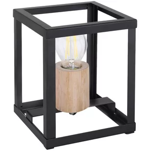 Globo Lighting Lampa stołowa drewno naturalne czarny metal drewno HAGAR 15476T - Lampy stojące - miniaturka - grafika 1