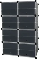 Szafki na buty - XMTECH szafka na buty modułowy system półek wtykowych DIY plastikowy stojak na buty z 8 przegrodami i 2 rzędami, wielofunkcyjny stojak na buty, 82 * 32 * 124 cm - miniaturka - grafika 1