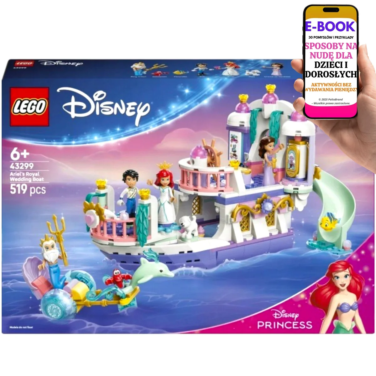 LEGO Disney Princess Arielka Łódź Weselna 43299 Prezent Dla Fanki Bajek