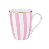 Kubki - Kubek Stripes Pink 340 ml różowo-biały - miniaturka - grafika 1