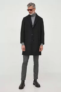 Sisley płaszcz z domieszką wełny kolor czarny przejściowy - Płaszcze męskie - miniaturka - grafika 1