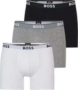 BOSS Bokserki męskie Power Trunk dłuższy krój bawełna stretch 3-pak XL 1xbiały/szary/czarny - Majtki męskie - miniaturka - grafika 1