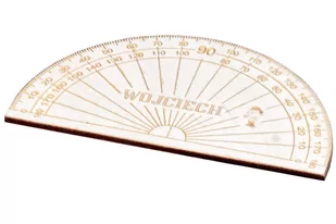 Kątomierz 11 cm z imieniem drewniana z grawerem - Przybory szkolne Kątomierz 11 cm z imieniem drewniana z grawerem - Przybory szkolne - miniaturka - grafika 1