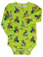 Body dla niemowląt - Småfolk Body "Fox & Badger" w kolorze jasnozielonym ze wzorem - miniaturka - grafika 1