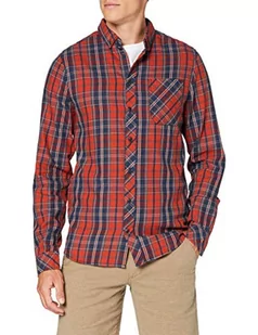 Blend Męska koszula rekreacyjna, krój slim fit, czerwony, XL - Koszule męskie - miniaturka - grafika 1