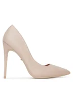 Czółenka - DeeZee Szpilki DZ0023 Beżowy - miniaturka - grafika 1