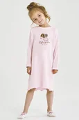 Piżamy dla dziewczynek - Jasmina dziewczęca koszula nocna doggy jasnoróżowa 122 - miniaturka - grafika 1