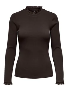 ONLY Bluzka Leslie 15277888 Brązowy Regular Fit - Bluzki damskie - miniaturka - grafika 1