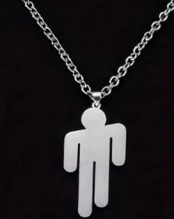 Naszyjnik wisiorek chain Billie Eilish bad guy srebrny prezent - Wisiorki - miniaturka - grafika 1