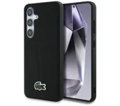 Etui i futerały do telefonów - Lacoste Iconic Petit Pique Woven Logo MagSafe do Galaxy S25 Czarny - miniaturka - grafika 1