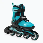 Rolki - Rolki dziecięce Rollerblade Microblade aqua/black - miniaturka - grafika 1