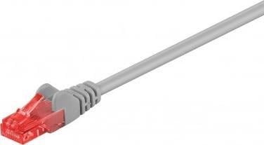 Goobay CAT 6 Kabel łączący, U/UTP, Szary - Długość kabla 15 m