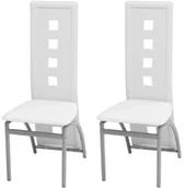 Krzesła - Zestaw 2 białych nowoczesnych krzeseł - Loro - miniaturka - grafika 1