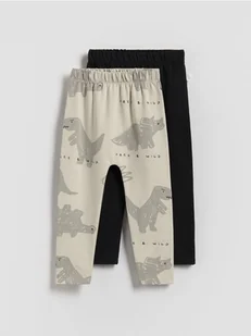 Reserved - Bawełniane legginsy 2 pack - czarny - Spodenki dla niemowląt - miniaturka - grafika 1